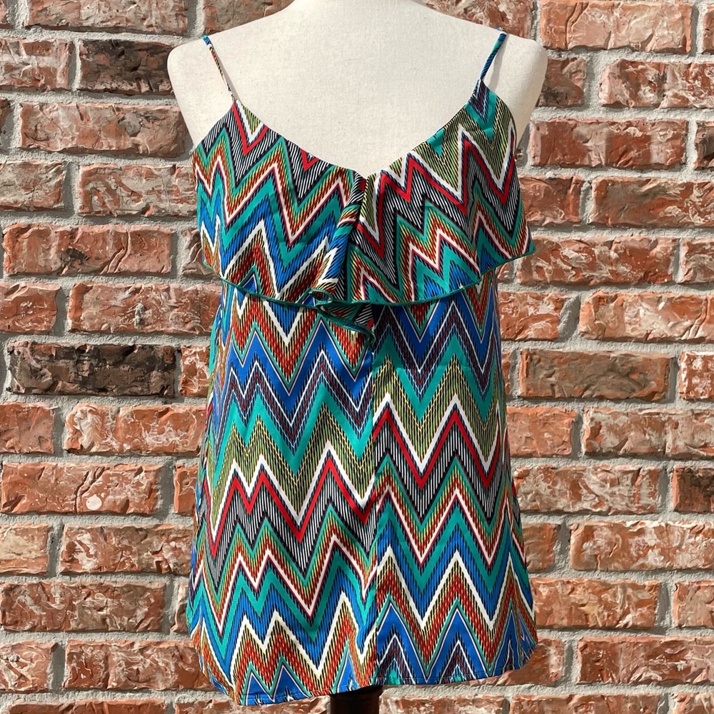 Colorful vintage Y2K chevron cami top / M / Excellent condition